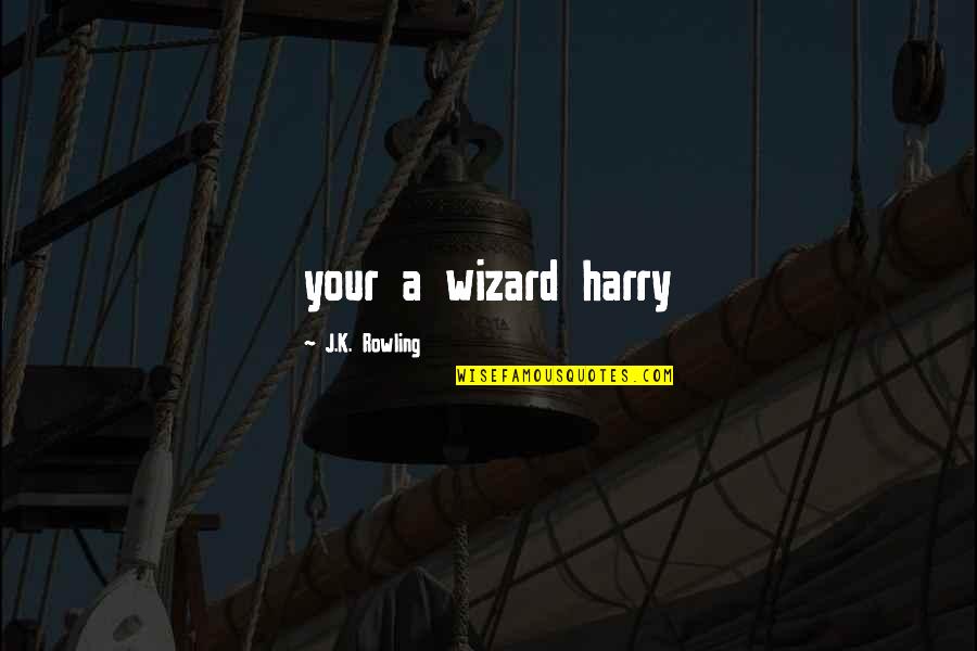 Simple Effective Quotes By J.K. Rowling: your a wizard harry