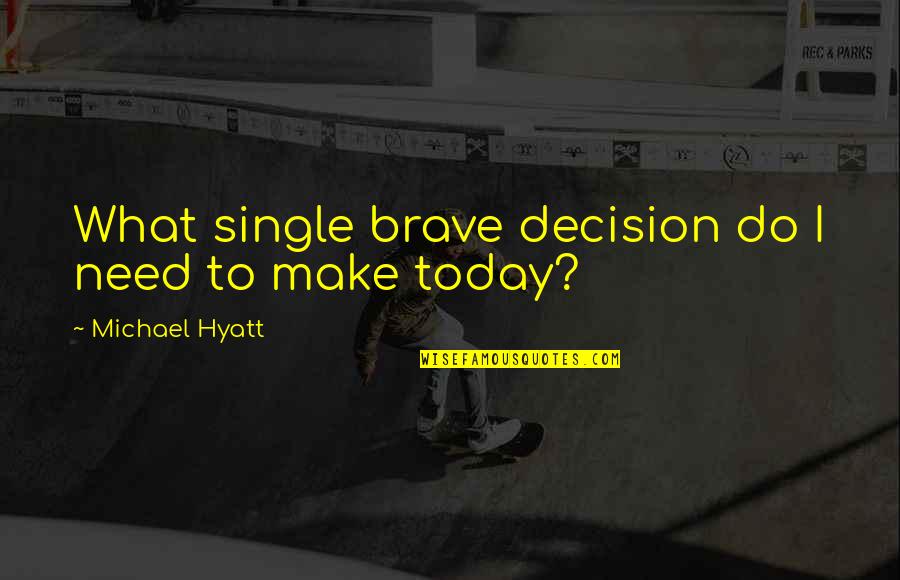 Sin Filtros Quotes By Michael Hyatt: What single brave decision do I need to