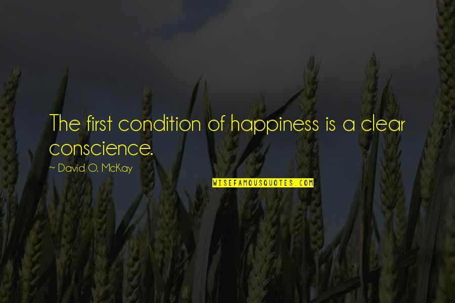 Skupine Glasbil Quotes By David O. McKay: The first condition of happiness is a clear