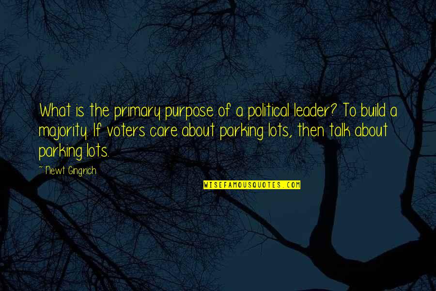 Skuza Motorsports Quotes By Newt Gingrich: What is the primary purpose of a political