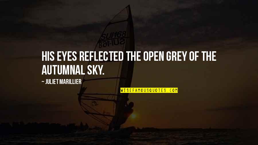 Sky Description Quotes By Juliet Marillier: His eyes reflected the open grey of the