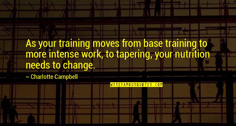 Slavica Squire Quotes By Charlotte Campbell: As your training moves from base training to