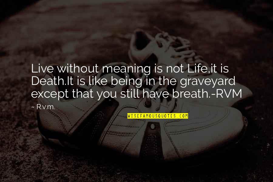 Slim Thug Love Quotes By R.v.m.: Live without meaning is not Life,it is Death.It