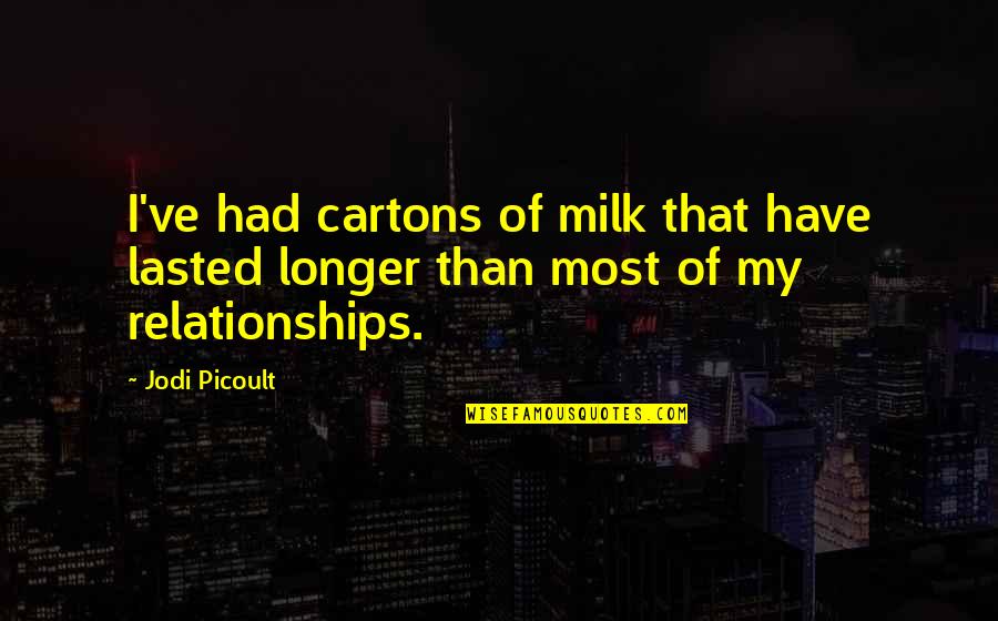 Slumlord Millionaire Quotes By Jodi Picoult: I've had cartons of milk that have lasted