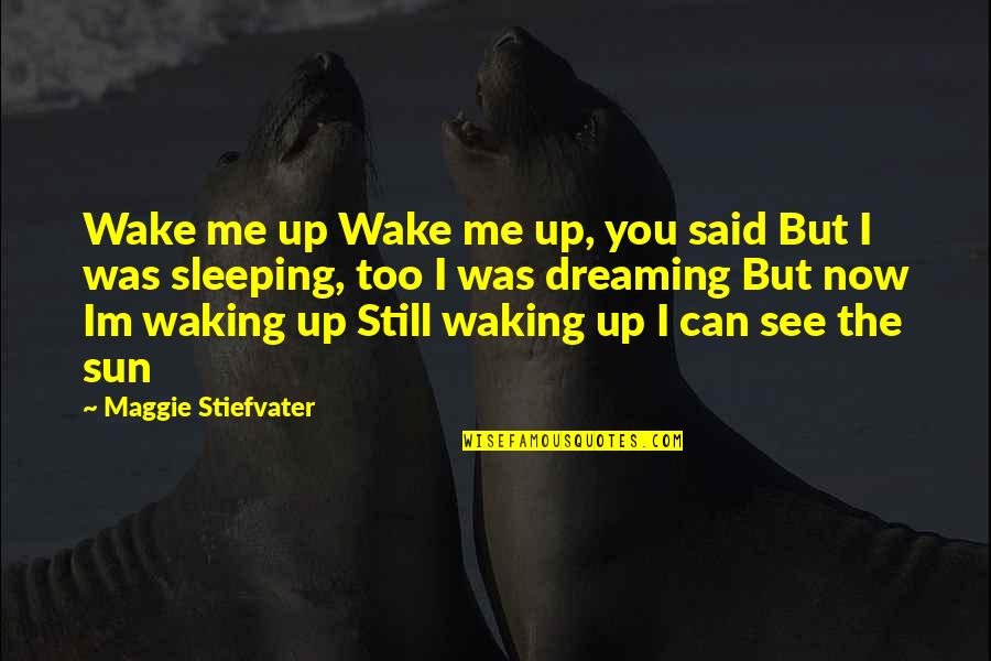 Smiljka Ljoljic Visnjevac Quotes By Maggie Stiefvater: Wake me up Wake me up, you said