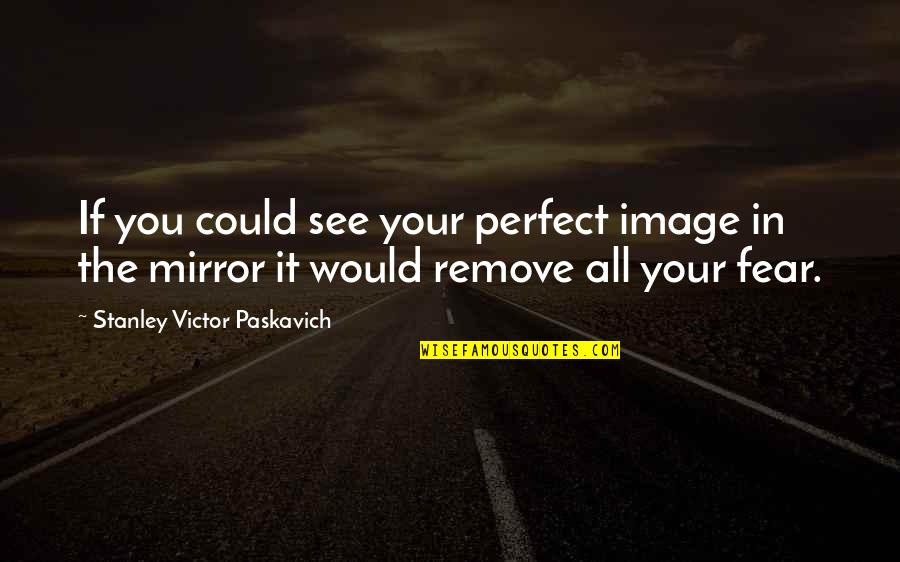 Smite Famous Quotes By Stanley Victor Paskavich: If you could see your perfect image in