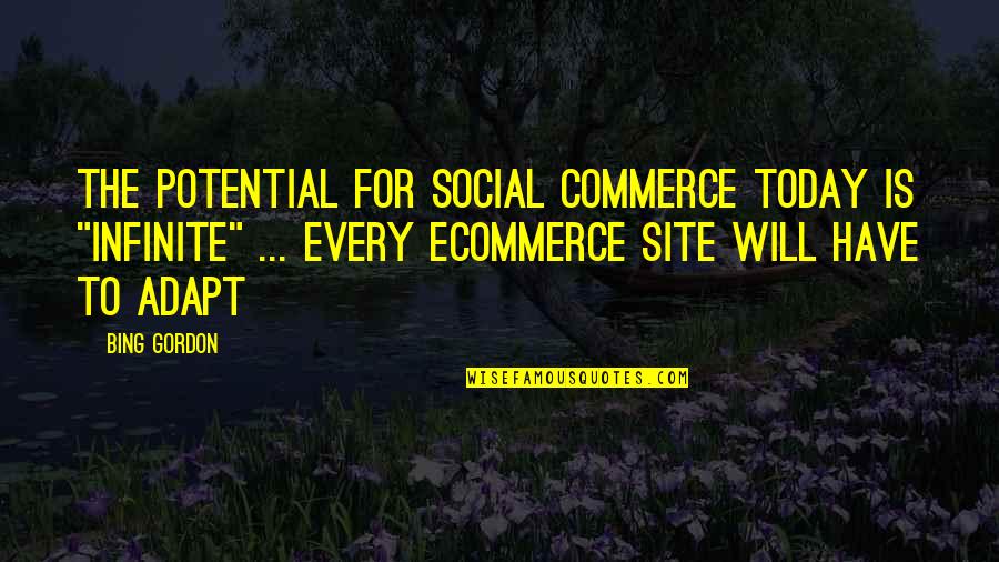 Smutn Smajl Ci Quotes By Bing Gordon: The potential for social commerce today is "infinite"