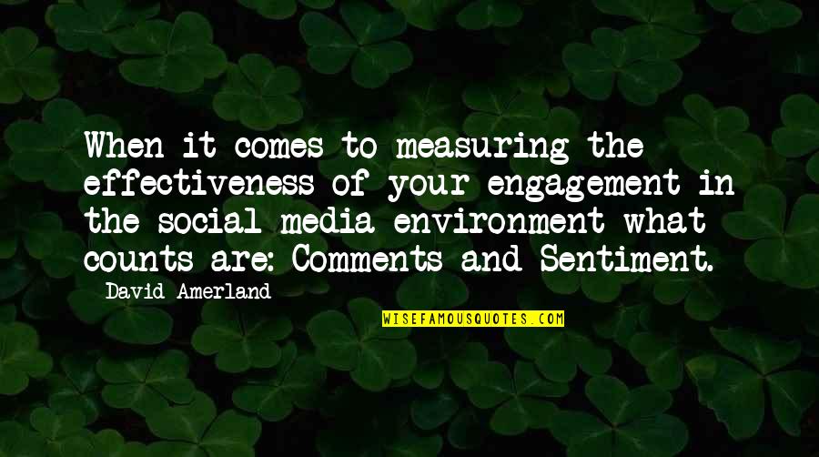 Social Environment Quotes By David Amerland: When it comes to measuring the effectiveness of