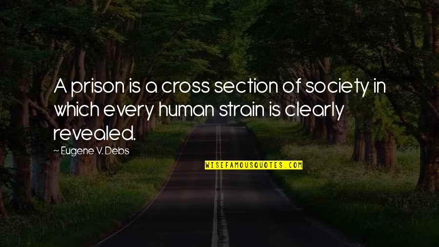 Society And Prison Quotes By Eugene V. Debs: A prison is a cross section of society