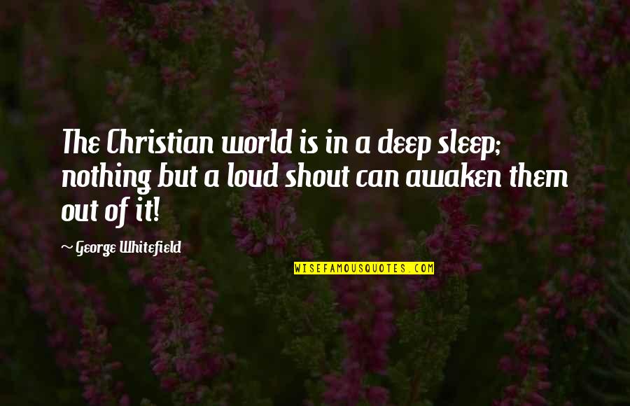 Sollievo Sideboard Quotes By George Whitefield: The Christian world is in a deep sleep;