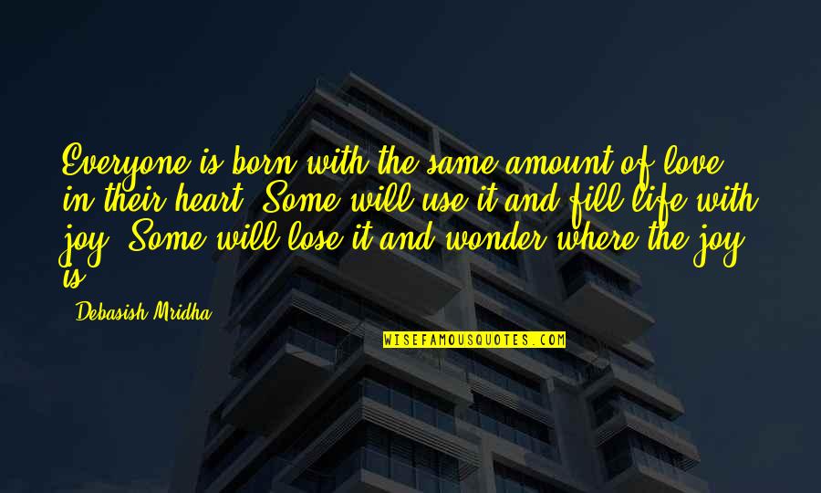 Some Inspirational Quotes By Debasish Mridha: Everyone is born with the same amount of