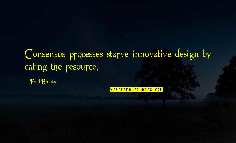Someday It Gonna Make Sense Quotes By Fred Brooks: Consensus processes starve innovative design by eating the
