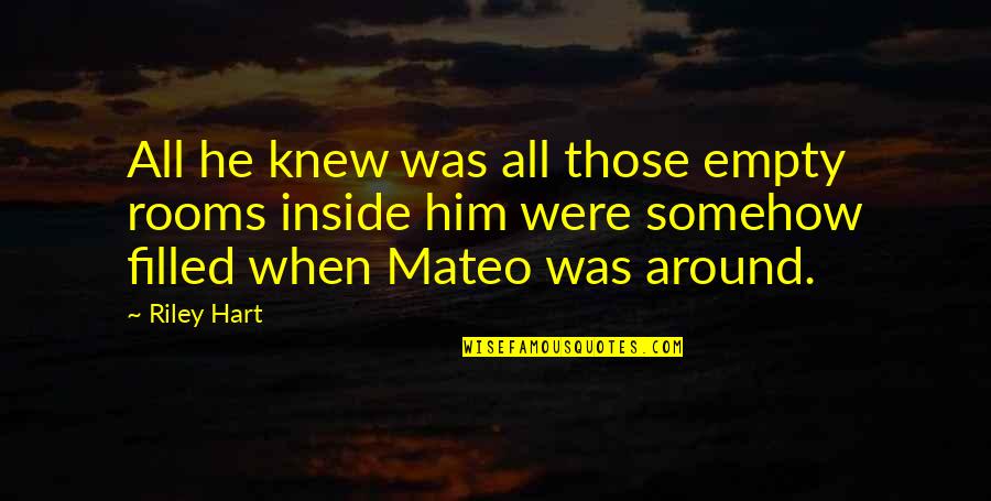 Somehow I Knew Quotes By Riley Hart: All he knew was all those empty rooms