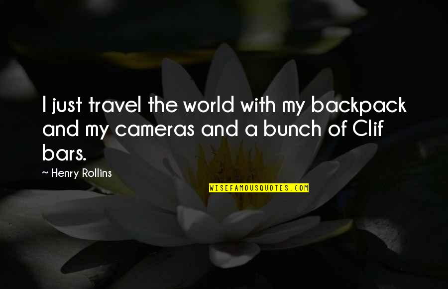 Someone Who Tried Quotes By Henry Rollins: I just travel the world with my backpack