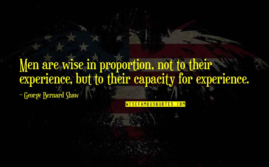 Somersetshire Map Quotes By George Bernard Shaw: Men are wise in proportion, not to their