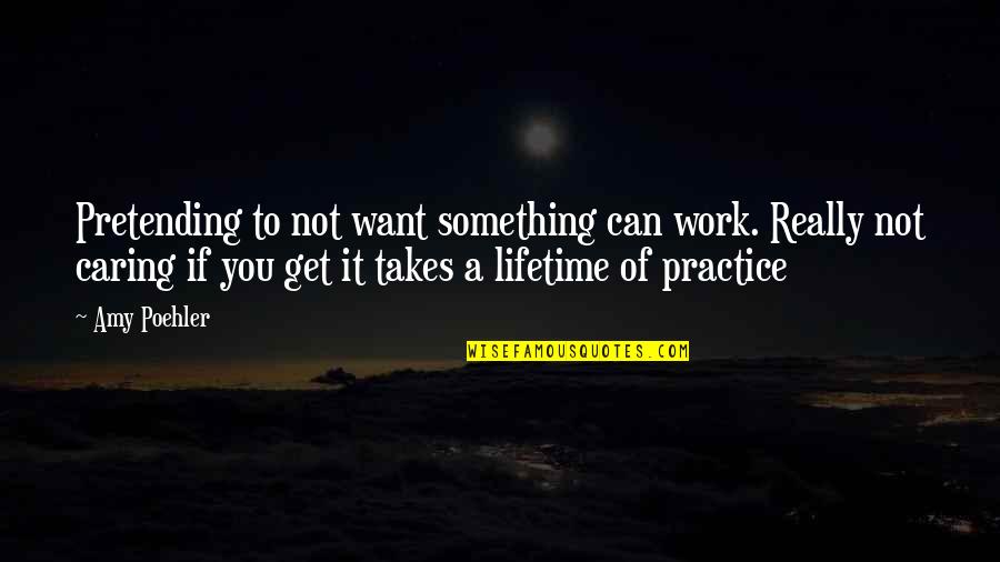 Something You Really Want Quotes By Amy Poehler: Pretending to not want something can work. Really