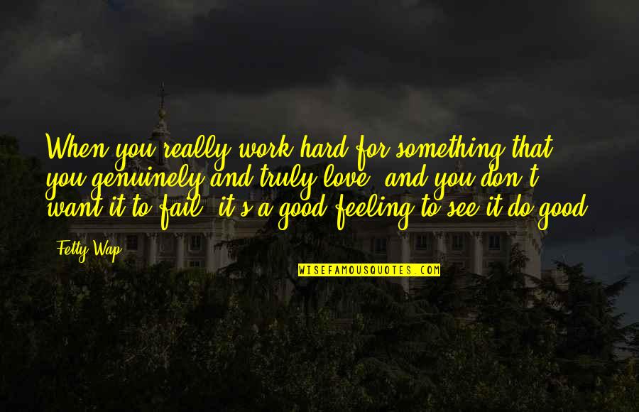 Something You Really Want Quotes By Fetty Wap: When you really work hard for something that