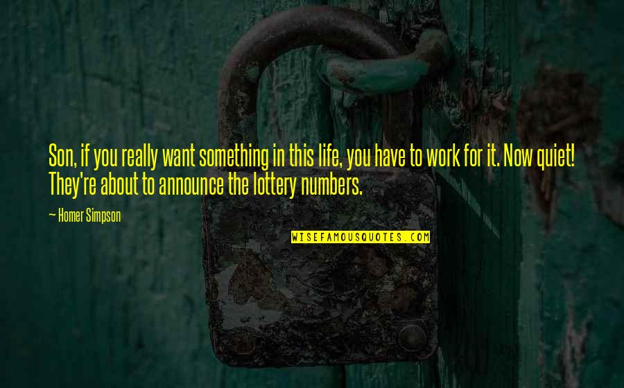 Something You Really Want Quotes By Homer Simpson: Son, if you really want something in this