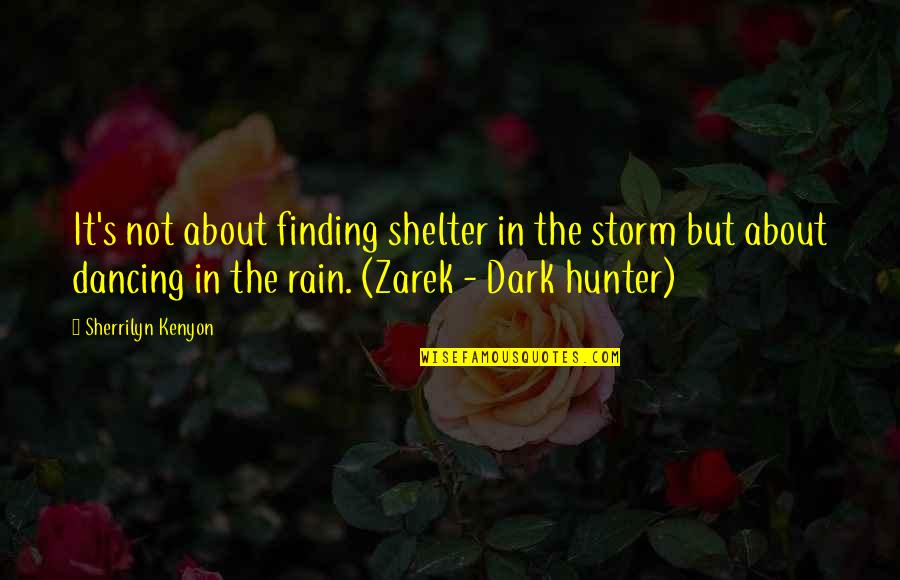 Sommers Quotes By Sherrilyn Kenyon: It's not about finding shelter in the storm