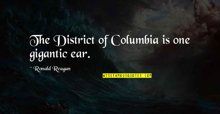 Sommets Secondaire Quotes By Ronald Reagan: The District of Columbia is one gigantic ear.