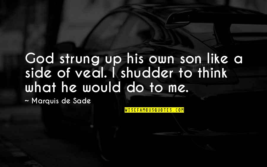 Son Of God Quotes By Marquis De Sade: God strung up his own son like a