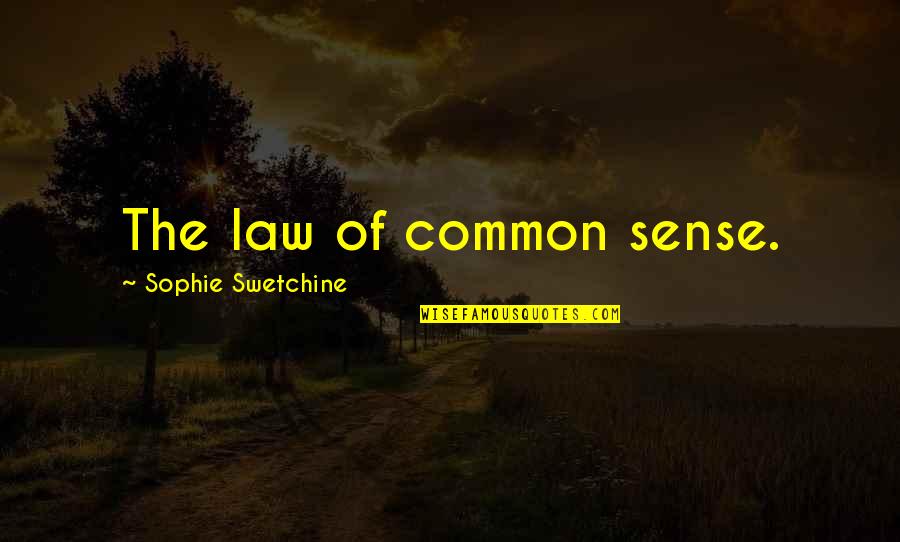 Sophie Swetchine Quotes By Sophie Swetchine: The law of common sense.