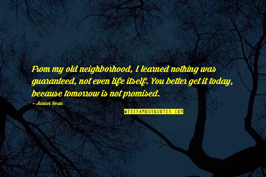 Sorita Roblox Quotes By Junior Seau: From my old neighborhood, I learned nothing was
