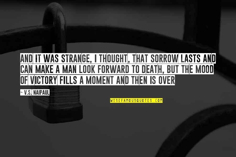 Sorrow And Death Quotes By V.S. Naipaul: And it was strange, I thought, that sorrow