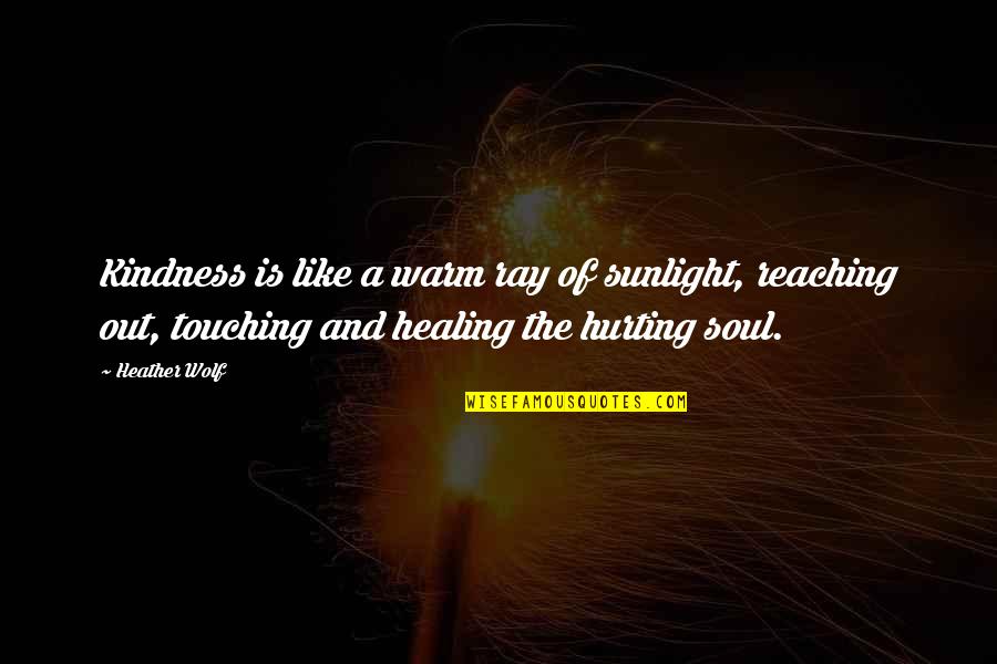 Soul Hurting Quotes By Heather Wolf: Kindness is like a warm ray of sunlight,