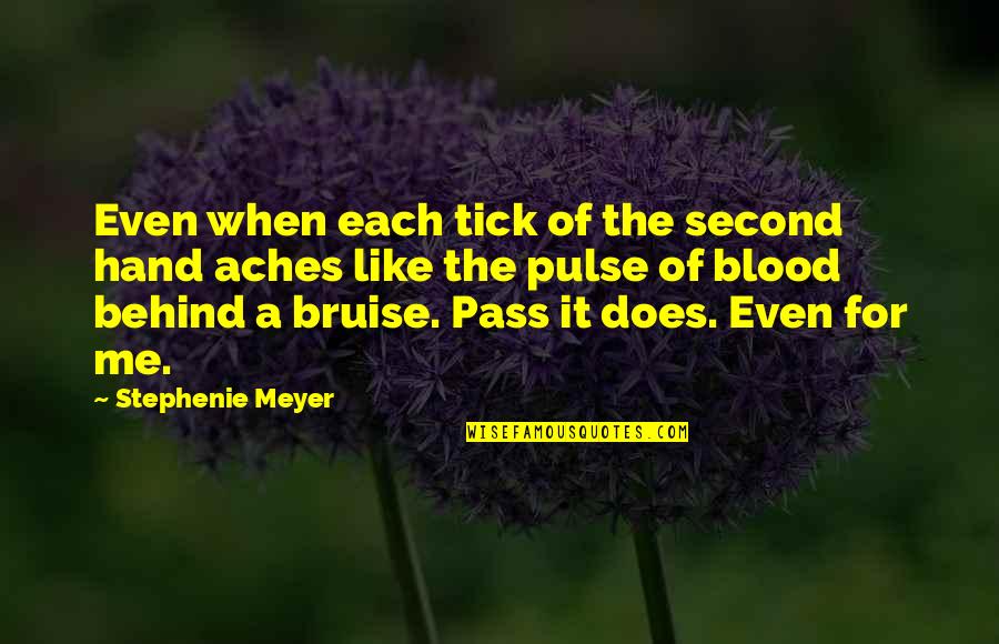 Soulprint Intuitive Quotes By Stephenie Meyer: Even when each tick of the second hand