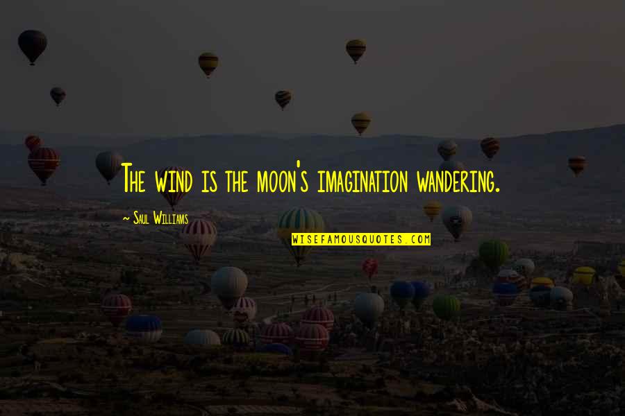 South African Playwright Quotes By Saul Williams: The wind is the moon's imagination wandering.