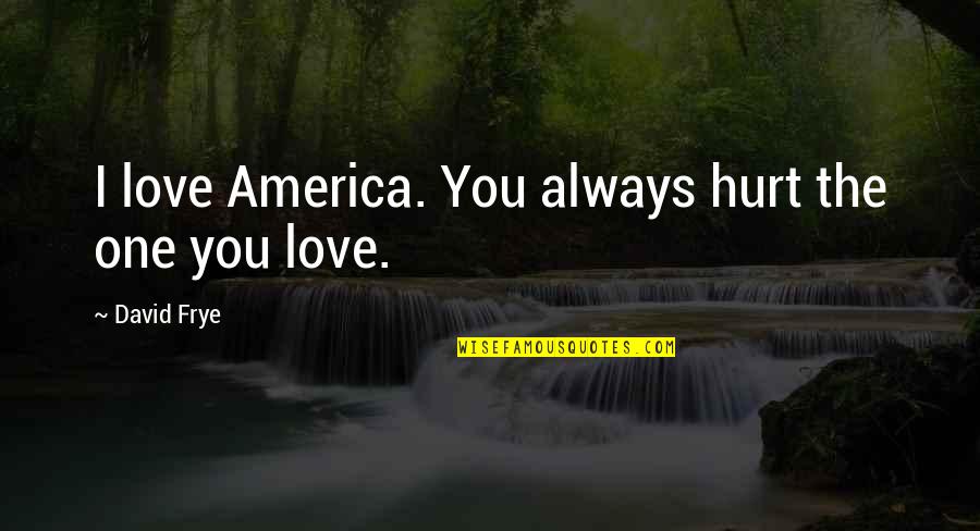 Soy Cabrona Y Que Quotes By David Frye: I love America. You always hurt the one