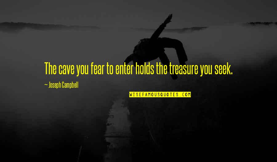 Space Fairies Quotes By Joseph Campbell: The cave you fear to enter holds the