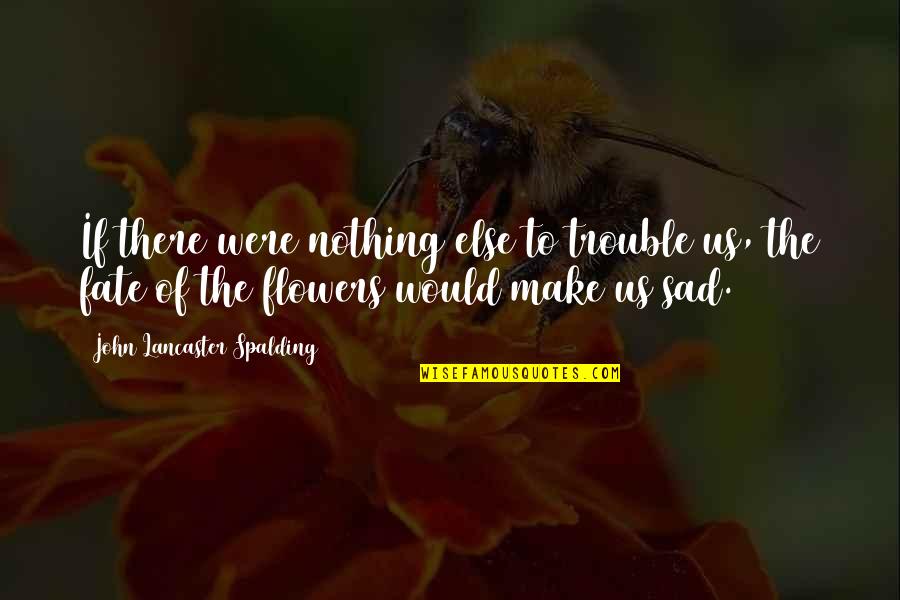 Spalding Quotes By John Lancaster Spalding: If there were nothing else to trouble us,