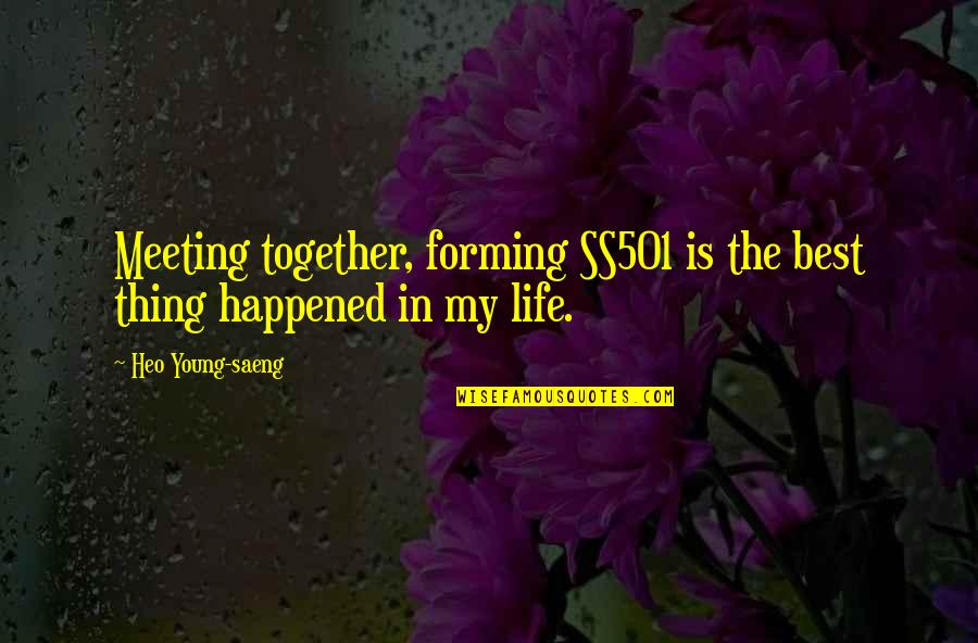 Spielt In English Quotes By Heo Young-saeng: Meeting together, forming SS501 is the best thing