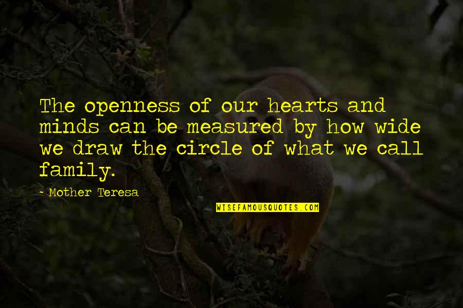 Spintop Quotes By Mother Teresa: The openness of our hearts and minds can