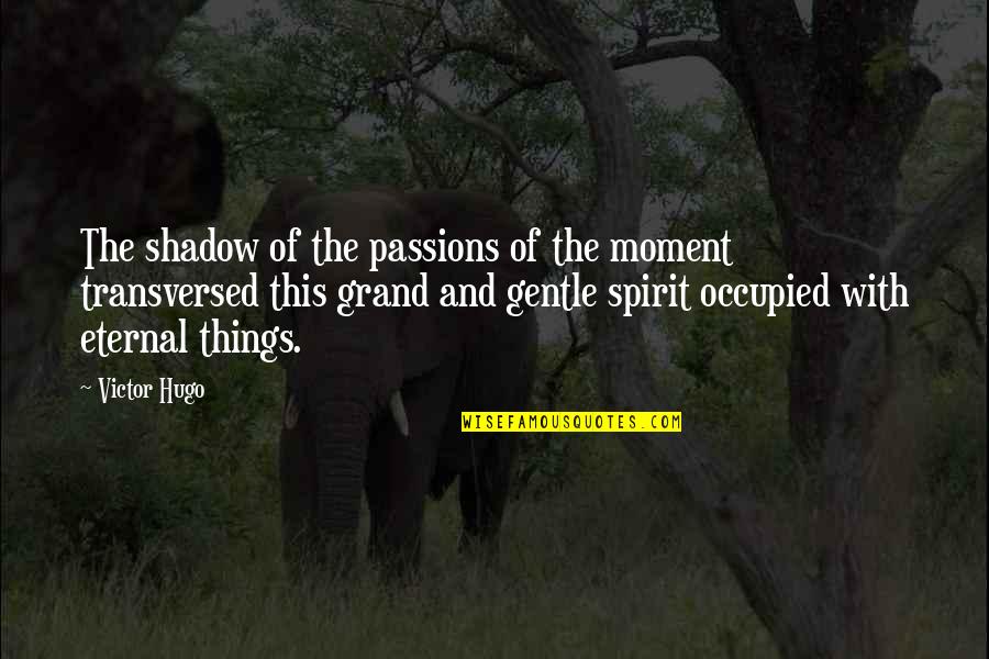 Spirit Quotes By Victor Hugo: The shadow of the passions of the moment