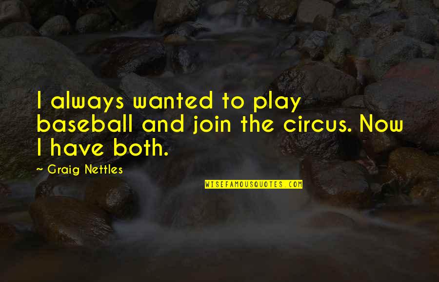 Spiritual Prophetic Quotes By Graig Nettles: I always wanted to play baseball and join