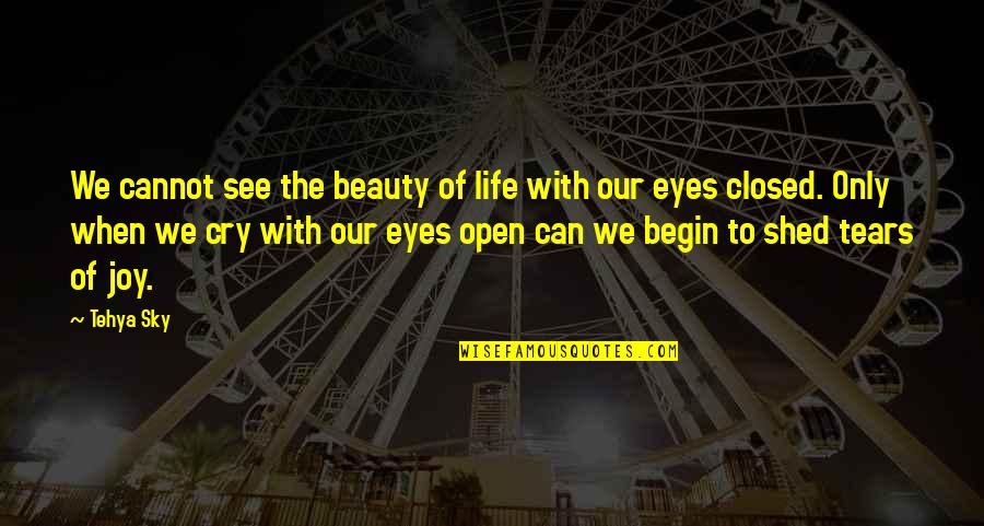 Spirituality Beauty Quotes By Tehya Sky: We cannot see the beauty of life with