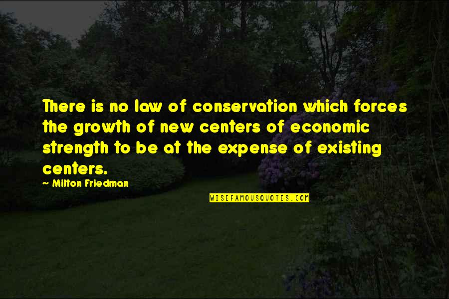 Spontaneous Friendships Quotes By Milton Friedman: There is no law of conservation which forces