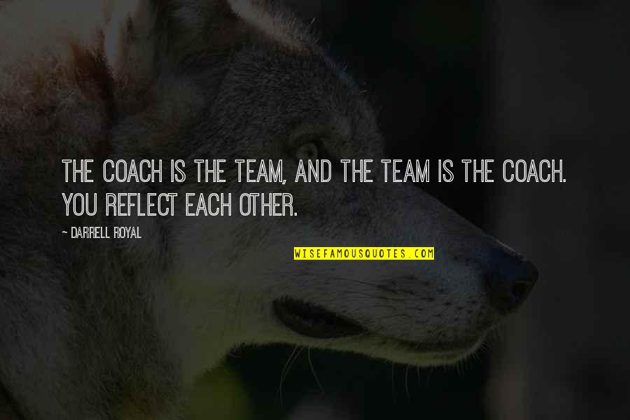 Sports Motivational Quotes By Darrell Royal: The coach is the team, and the team