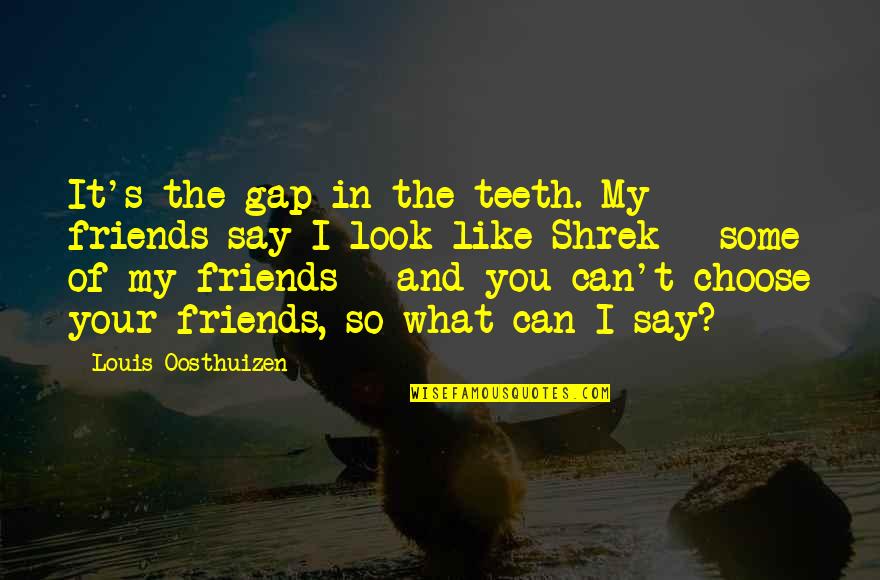 Sprazzo 90024 Quotes By Louis Oosthuizen: It's the gap in the teeth. My friends