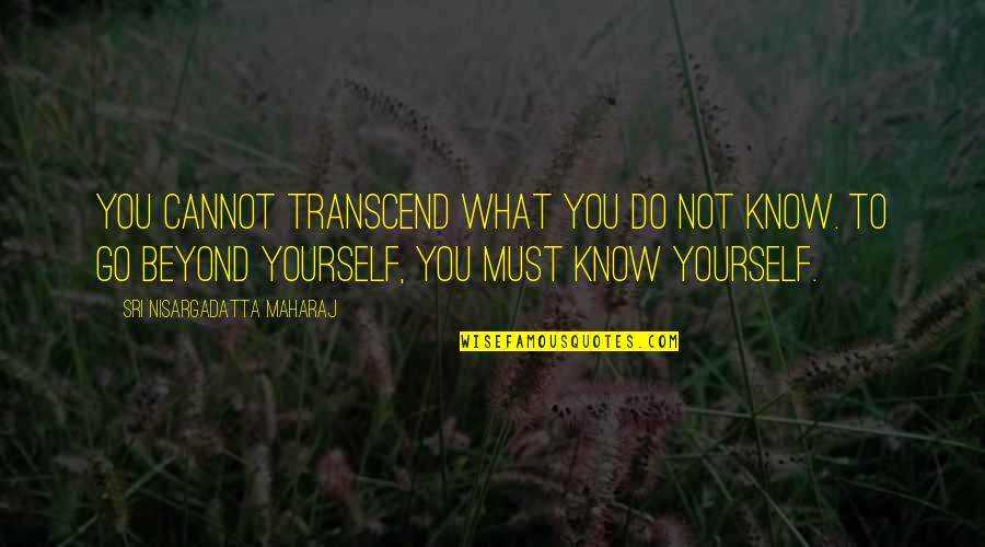 Sri Nisargadatta Quotes By Sri Nisargadatta Maharaj: You cannot transcend what you do not know.