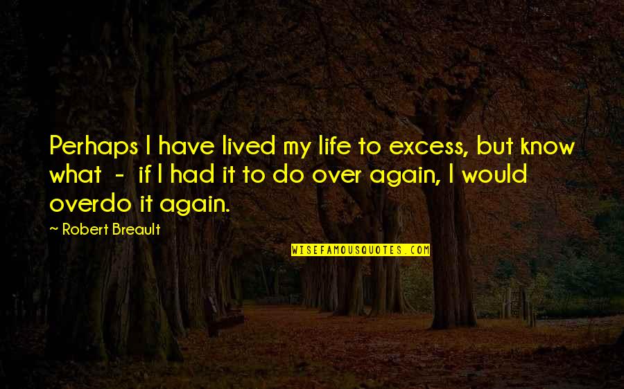 Srichaphan Tennis Quotes By Robert Breault: Perhaps I have lived my life to excess,