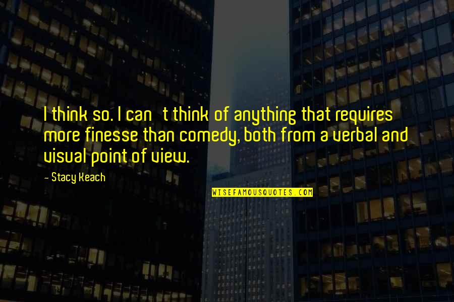 Stacy Keach Quotes By Stacy Keach: I think so. I can't think of anything