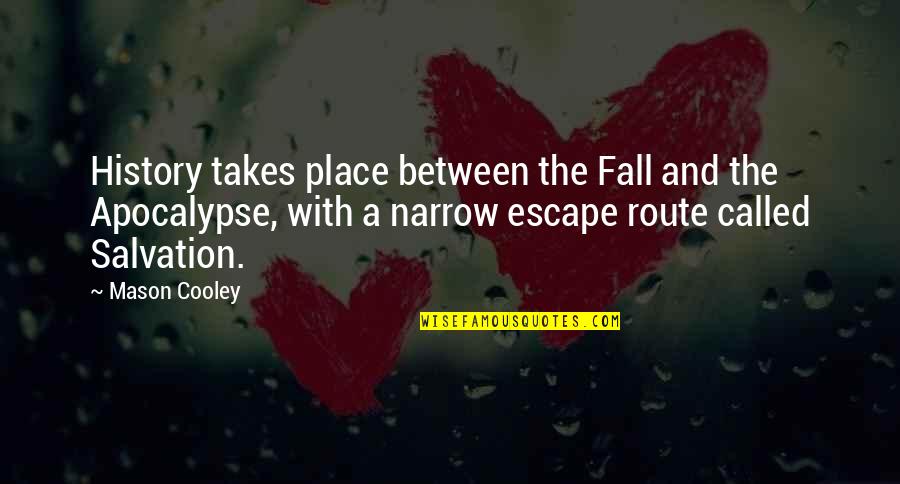 Stages Of Change Quotes By Mason Cooley: History takes place between the Fall and the