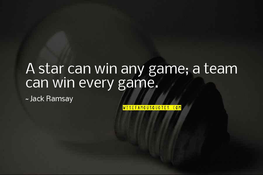 Star Team Quotes By Jack Ramsay: A star can win any game; a team