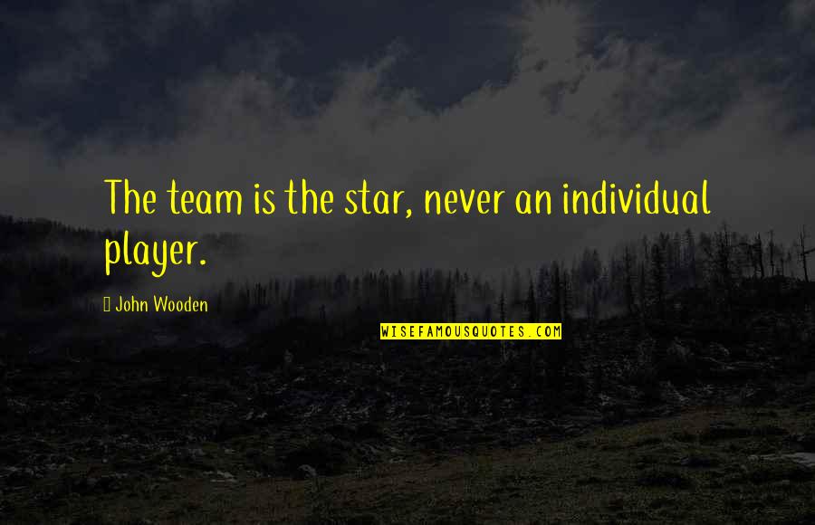 Star Team Quotes By John Wooden: The team is the star, never an individual