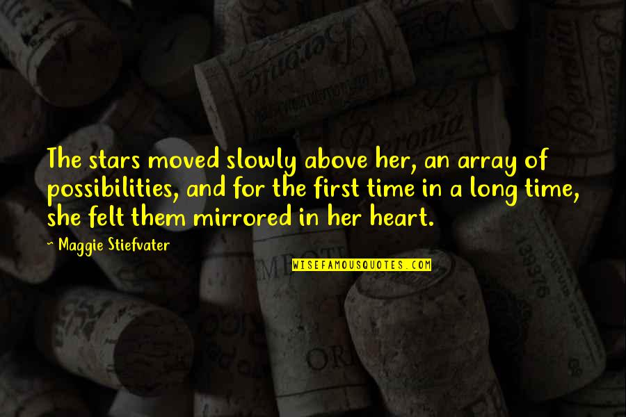 Stars Above You Quotes By Maggie Stiefvater: The stars moved slowly above her, an array