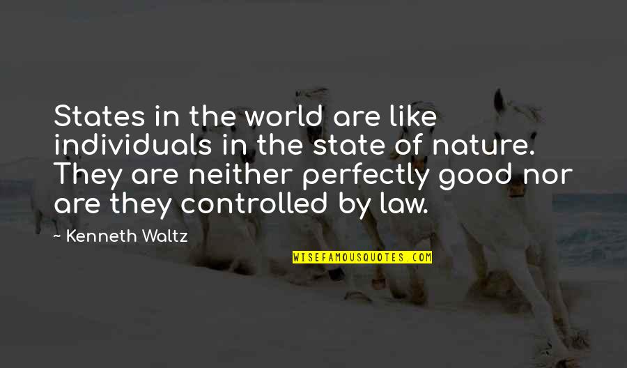 State Of The World Quotes By Kenneth Waltz: States in the world are like individuals in